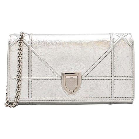 dior diorama wallet on chain silver|lady dior wallet on chain.